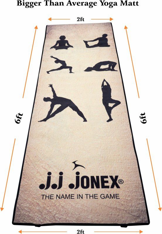 JJ Jonex Aerobics Exercise Yoga Mat (HS) Dimensions - 6x2 ft Multicolor 6 mm Yoga Mat