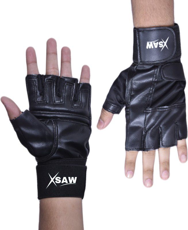 XSAW Gym Gloves for Men and Women with Wrist Support Gym & Fitness Gloves  (Black)