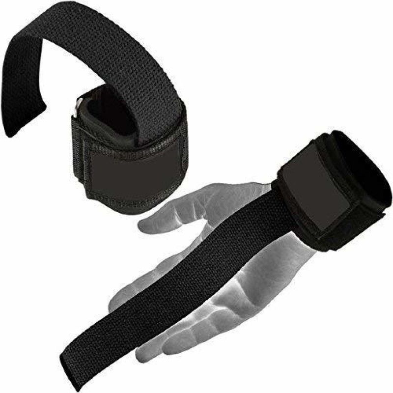 uRock Weight Lifting Strap Wrist Support (Black) Gym & Fitness Gloves  (Black)