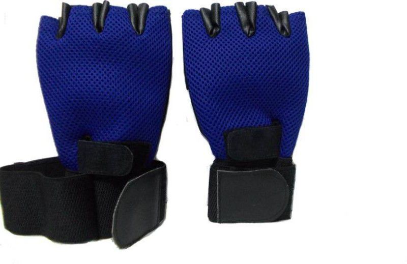 YUKI Pair of Blue Color Gym & Fitness Gloves  (Blue)
