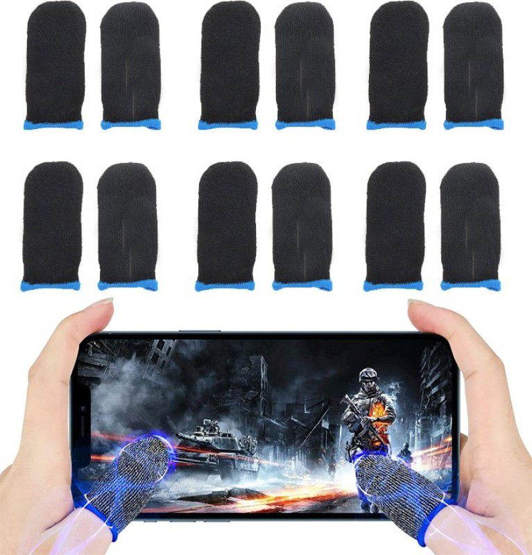 CRETO AskoViD Free Fire/PUBG Finger Sleeve Mobile Gaming Controller Finger Sleeve Finger Sleeve  (Pack of 12)