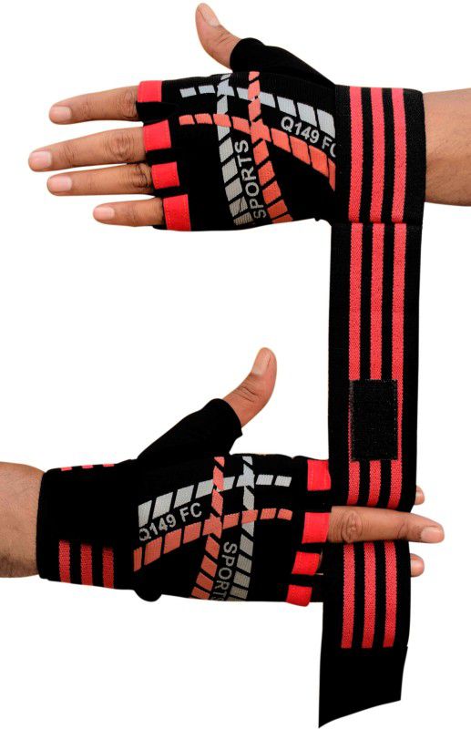 Snipper Lycra Gym Gloves for Weightlifting, Crossfit, Fitness Gym & Fitness Gloves  (129 Red)