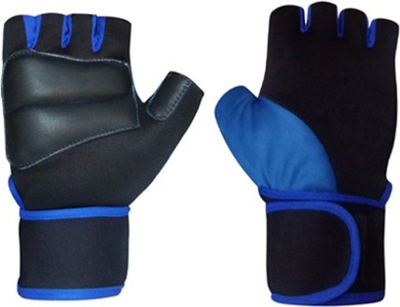 Snipper New Version Lycra 106 Gym Gloves With Wrist Support (Blue) (Pack Of 1) Gym & Fitness Gloves  (Blue)