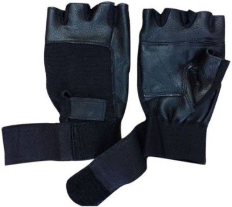 Real Choice Kamni Sports Glovesblack Gym & Fitness Gloves (Free Size, Black) Gym & Fitness Gloves  (Black)