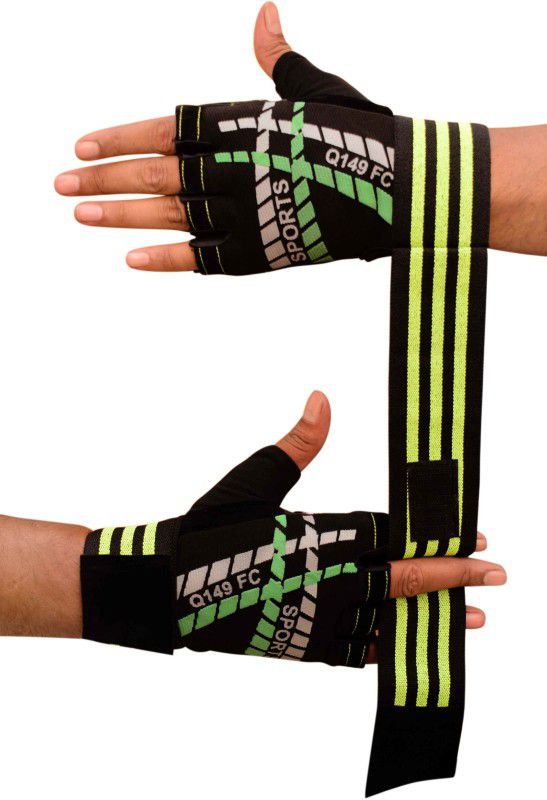 Snipper Lycra Gym Gloves for Weightlifting, Crossfit, Fitness Gym & Fitness Gloves  (129 Green)