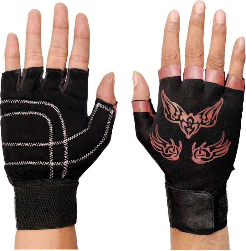 Rocket Sales High Quality Combo Of Lycra Gym & Fitness Gloves  (Black, Brown)