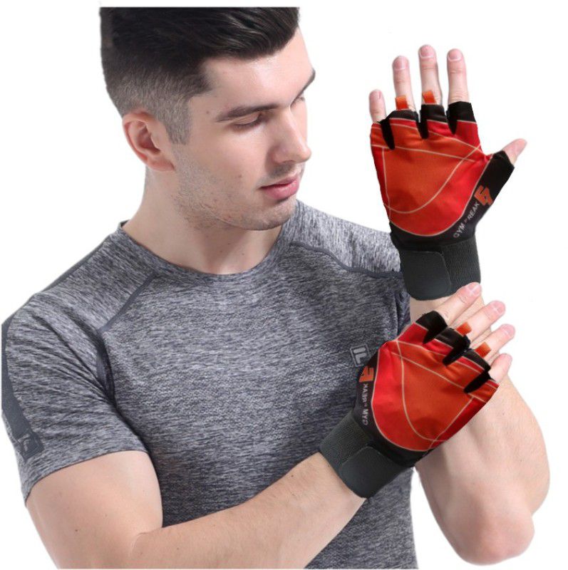 Xfinity Fitness JLD-ORG Gym & Fitness Gloves  (Orange, Black)