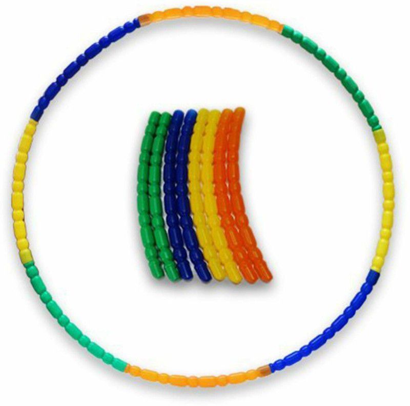anaya deals Adjustable Plastic Easy Assembly Hula Hoop Ring for Kids & Adults (Multicolour) Hula Hoop  (Diameter - 4 cm)