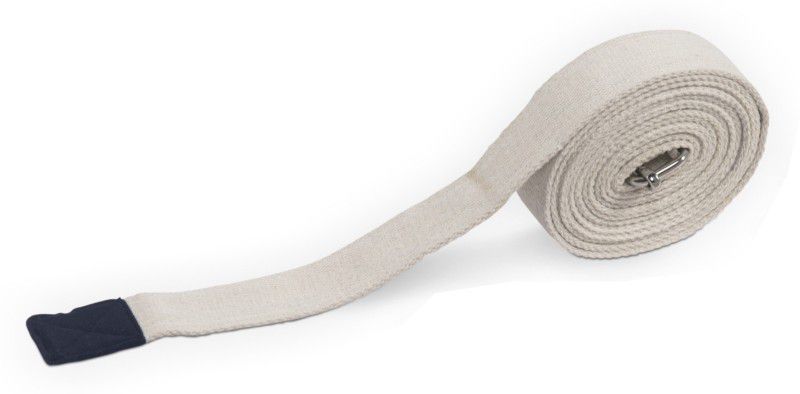 MeFree Organic Cotton Yoga Strap, All Levels of Asanas, 9-ft Cotton Yoga Strap  (White)