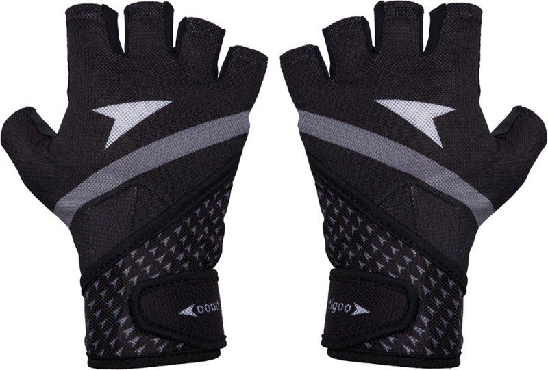 Sportigoo HYPER Gym & Fitness Gloves  (Black, Grey)