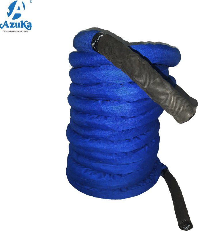 Azuka Battle Rope with Sleeve (1.5 inch X 50 Ft) Battle Rope  (Length: 50 ft, Weight: 10 kg, Thickness: 1.5 inch)