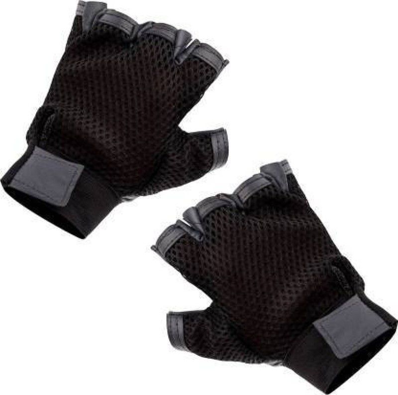 NITURAJ GYM HAND GLOVES (BLACK) Gym & Fitness Gloves  (Black)