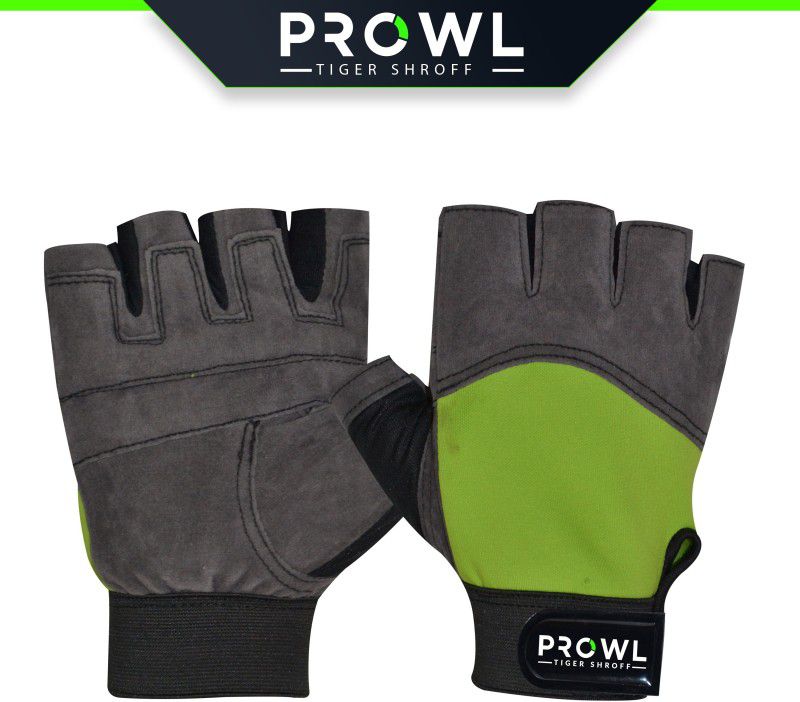 PROWL VISION Gym & Fitness Gloves  (Grey/Green)