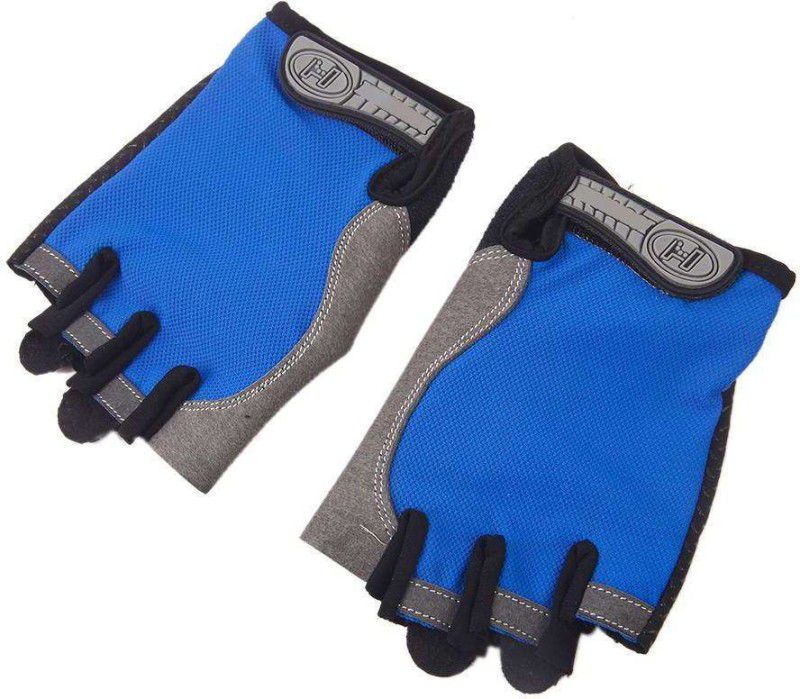 SHIVEXIM Fitness Gloves Anti-slip Half Fingers Gloves Sports Exercise Training Gym & Fitness Gloves  (Blue)