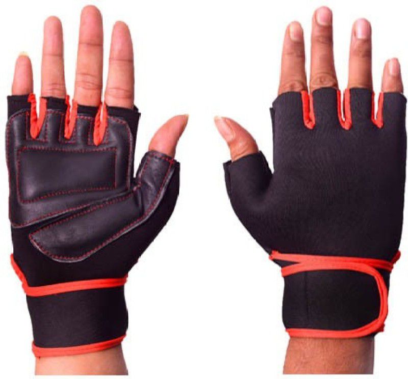 Snipper Quality Lycra Gym Gloves for Weightlifting Gym & Fitness Gloves  (Red)