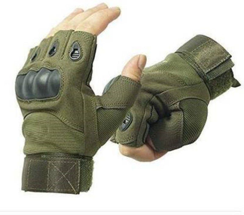 Friendskart Half Finger Gloves for Sports ,Cycling , Motorcycle Riding, Gym Gloves Gym & Fitness Gloves  (Green)