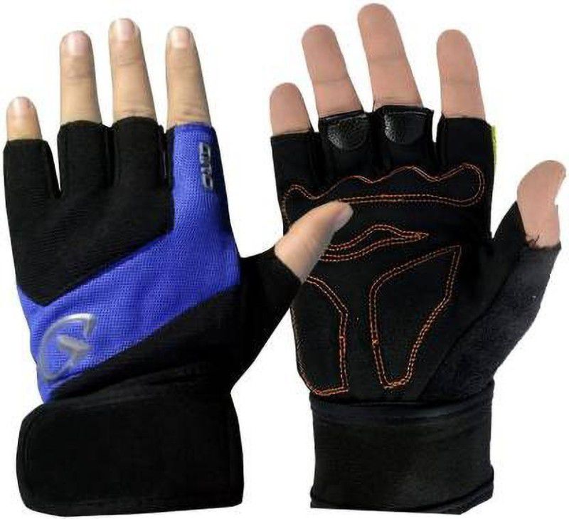 zaysoo GYM GLOVES Weight lifting wrist support Gym & Fitness Gloves Gym & Fitness Gloves  (Blue)