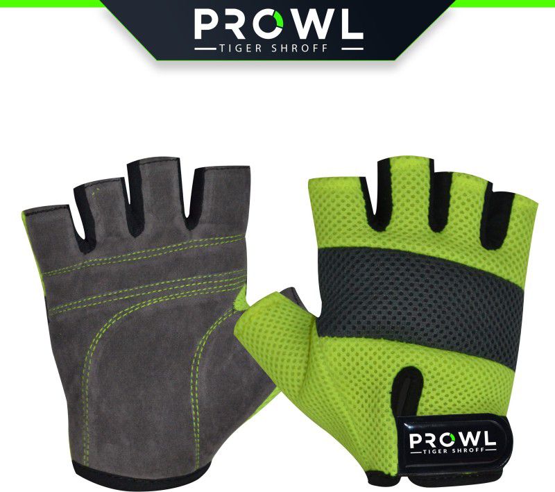 PROWL ACE Gym & Fitness Gloves  (Green/Grey)