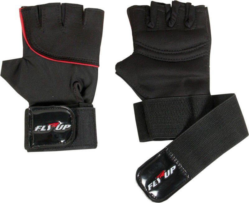 FLYUP extra soft Neoprene with lycra Gym & Fitness Gloves For Exercise & Sports Gym & Fitness Gloves  (Black)