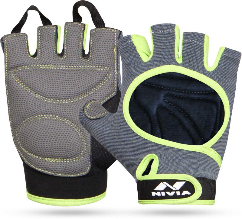 NIVIA Warrior Gym & Fitness Gloves  (Grey, Green)
