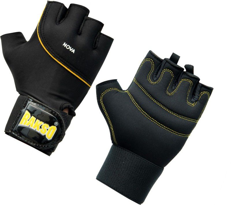 Rakso Gym gloves and sports gloves new prime material Gym & Fitness Gloves  (Black)