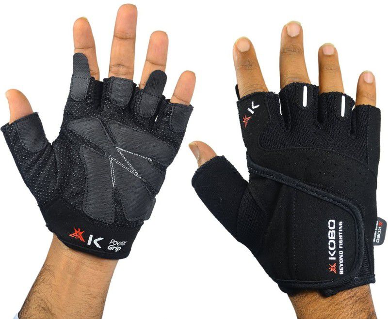 KOBO WTG-06 Gym & Fitness Gloves  (Black)