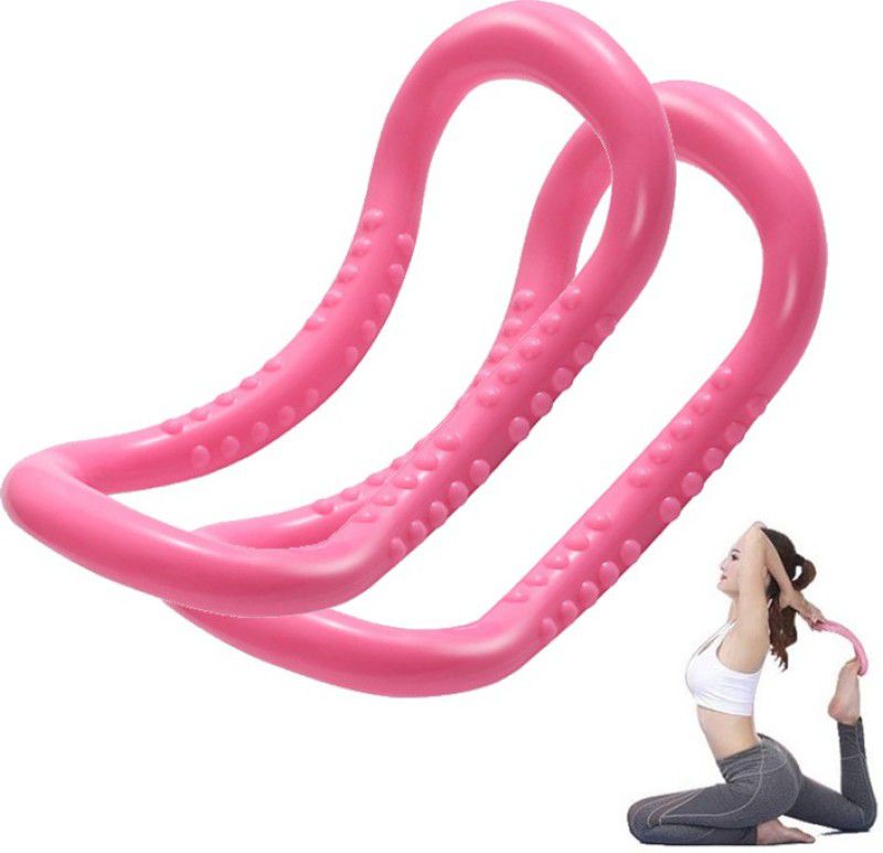 Khargadham 2 Pack Yoga Equipment Yoga Pilates Ring Yoga Circles Fitness Sport Home Training Pilates Ring  (Pink)