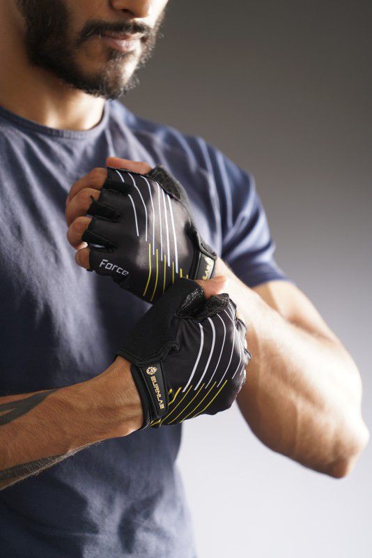BURNLAB gym gloves Gym & Fitness Gloves  (Black)