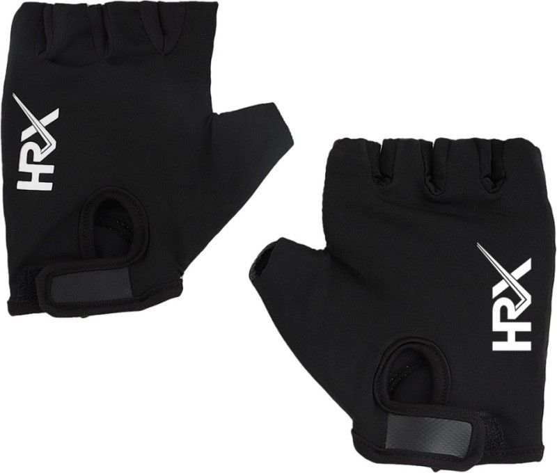 HRX Gloves with Wrist Wrap Support for Fully Body Workout and Fitness Exercise Gym & Fitness Gloves  (Black)