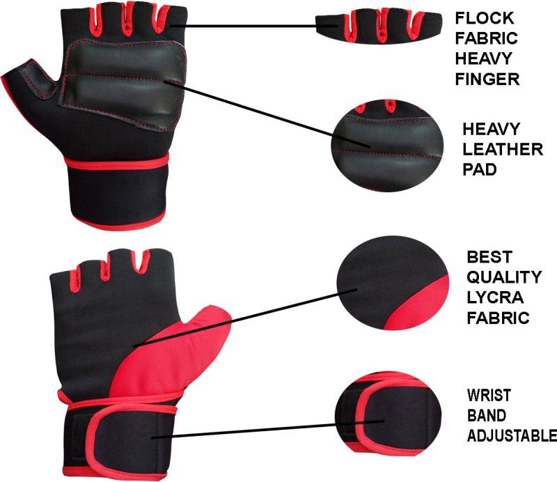 Snipper 106 RED Gym & Fitness Gloves  (Red)