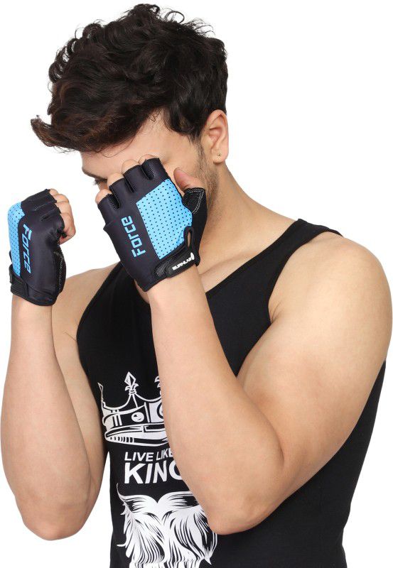 BURNLAB Force Gym Gloves Pro (Blue & Black Small) Gym & Fitness Gloves  (Blue, Black)
