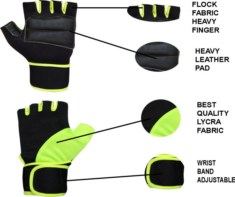 Snipper 106 GREEN Gym & Fitness Gloves  (Green)