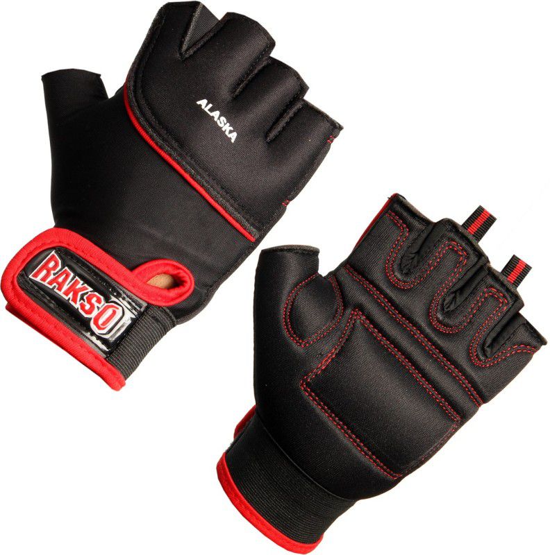 Rakso Gym Glove Fitness For Men Women Girl Boy Gym & Fitness Gloves  (Black)