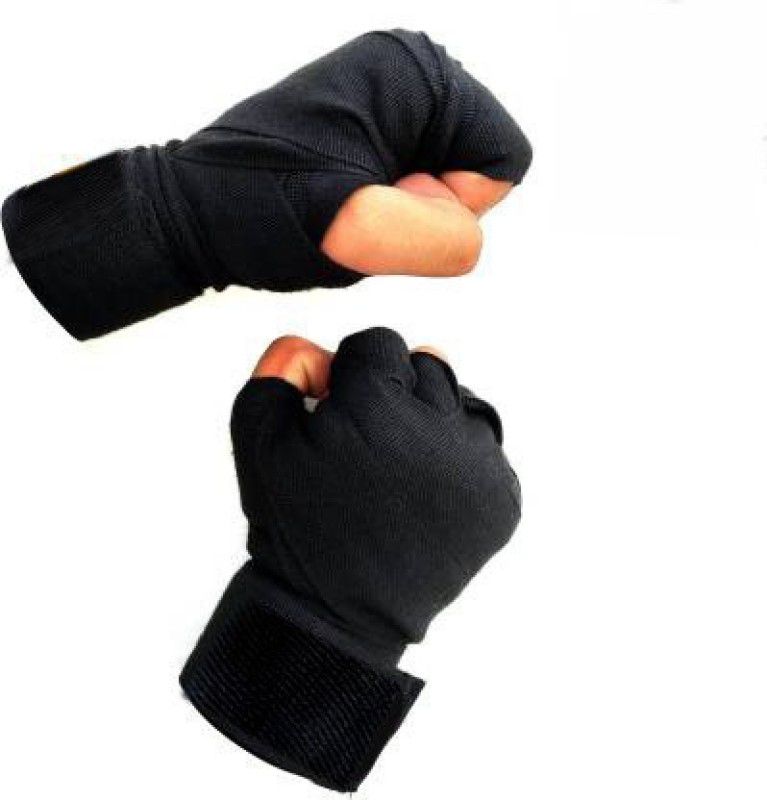 BMTRADING HAND WRAP FOR WORKOUT AND BOXING GLOVES Gym & Fitness Gloves  (Black)