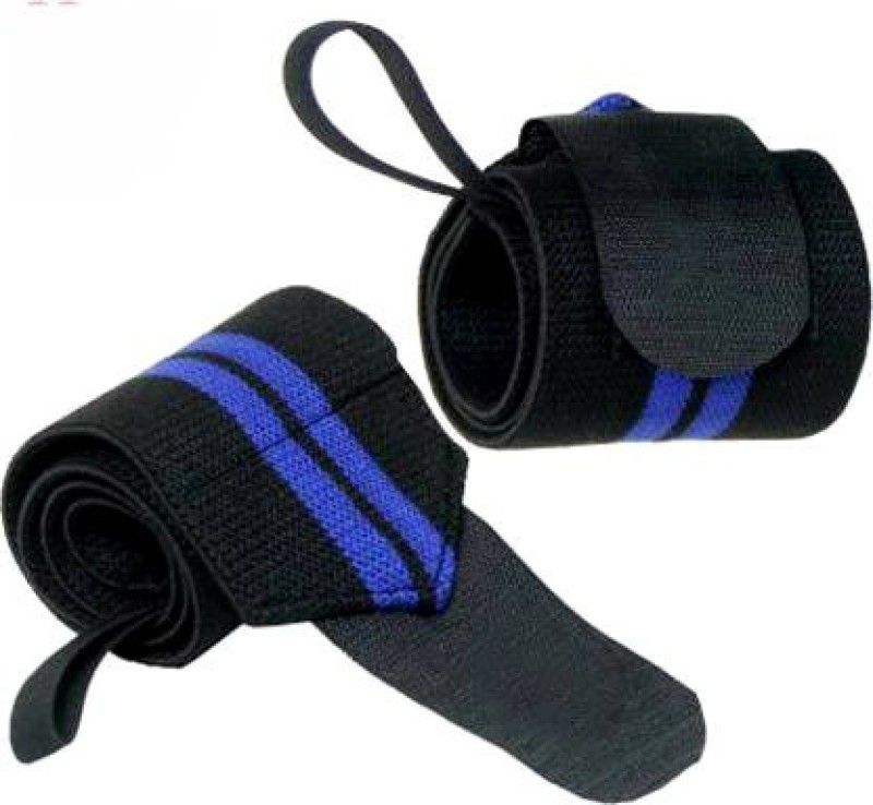 BMTRADING BLUE WRIST SUPPORT BAND Gym & Fitness Gloves  (Blue, Black)