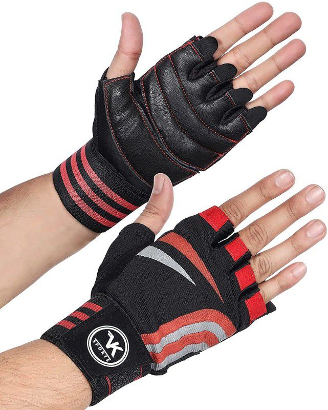Anika Gym Gloves for Men Women with Wrist Support Workout Weight Lifting and Exercise Gym & Fitness Gloves  (Red)