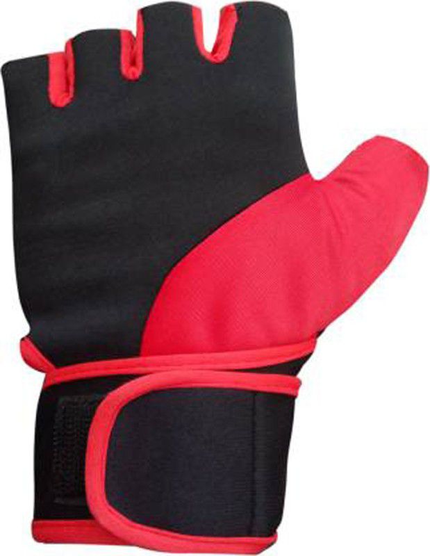 5 O' CLOCK SPORTS Support Gloves Pair Gym & Fitness Gloves (Orange) Gym & Fitness Gloves  (Red, Black)