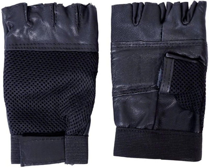 zaysoo Palm Support Weight Lifting Gym & Fitness Gloves  (Black)