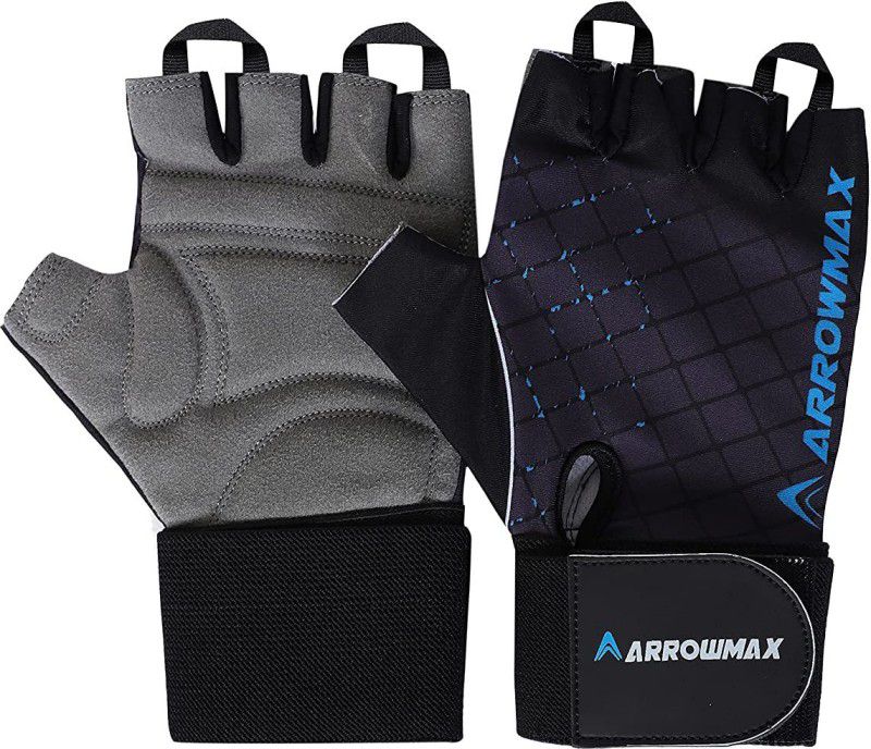 ArrowMax Sports workout gym gloves with wrist support strap combo form men & women Gym & Fitness Gloves  (Multicolor)