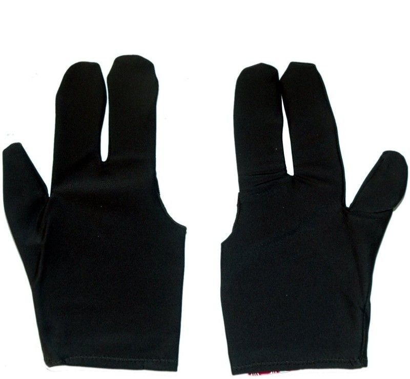 CLUB 147 Men's Nylon Pool Gloves Pack of 2 Large (Black) Billiard Gloves  (Black)