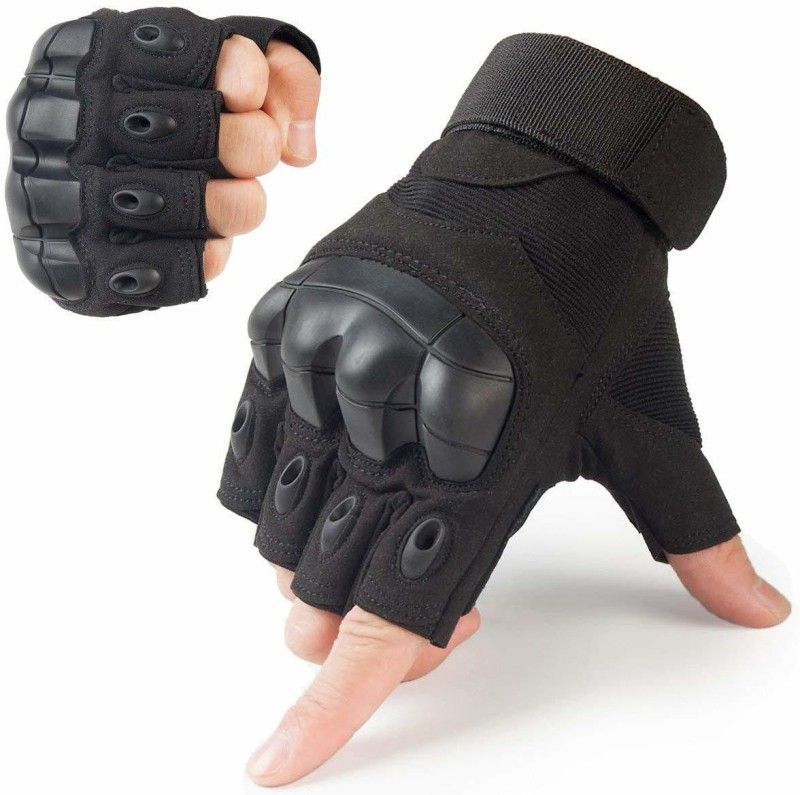De-Ultimate HalfFinger Riding Gloves with Wrist Support for Gym,CrossFit,Fitness,CrossTraining Gym & Fitness Gloves  (Black)