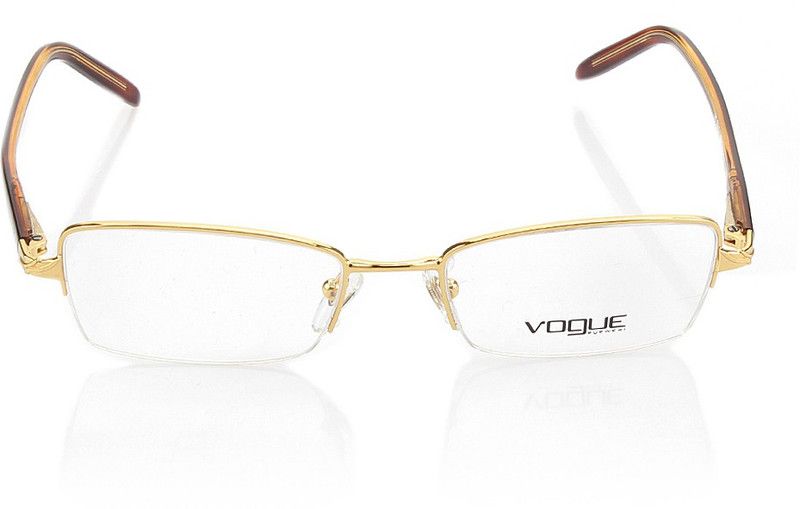 Half Rim Rectangle Frame For Women  (50 mm)