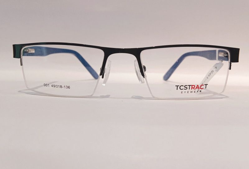 Half Rim Rectangle Frame For Men & Women  (49 mm)