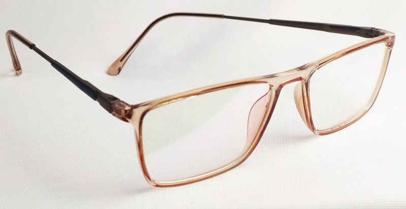 Full Rim Rectangle Anti Glare Frame For Men & Women  (50 mm)