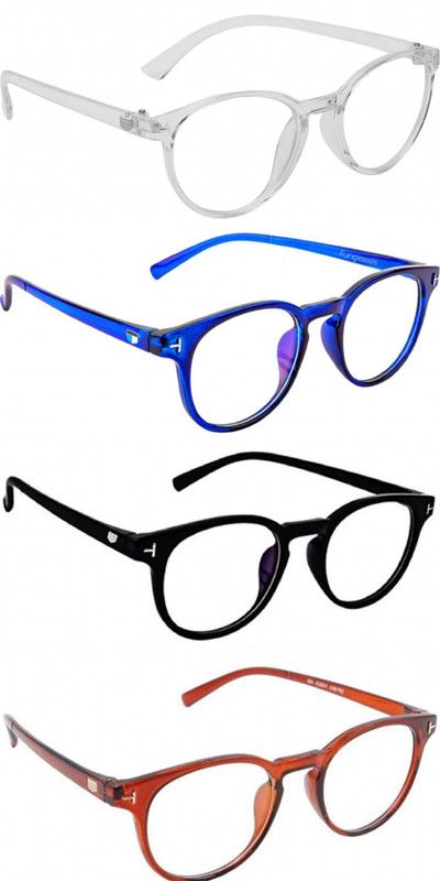 Full Rim Oval Anti Glare Frame For Men & Women  (50 mm)