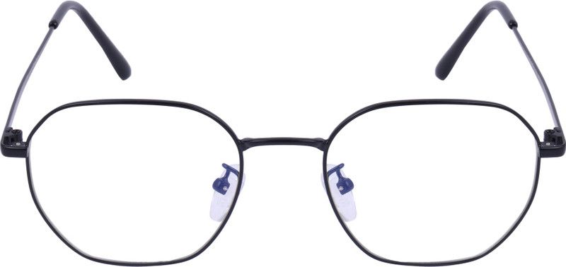 Full Rim Oval Anti Glare & Blue Cut Computer Glass For Men & Women  (49 mm)