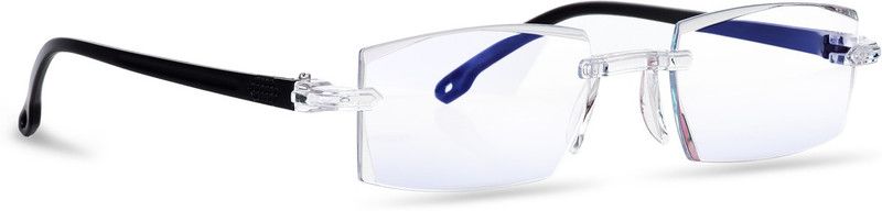 Rimless (+2.50) Square Anti Glare & Blue Cut Reading Glass For Men & Women  (45 mm)