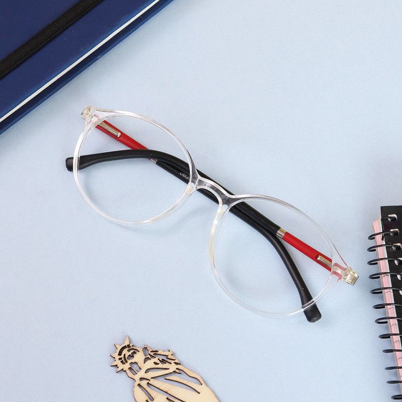 Full Rim Oval Anti Glare & Blue Cut Computer Glass For Men & Women  (140 mm)