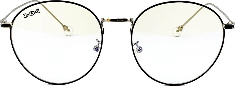 Full Rim Round Anti Glare & Blue Cut Computer Glass For Women  (51 mm)