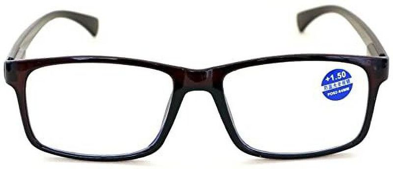 Full Rim (+2.00) Square Reading Glass For Men & Women  (33 mm)